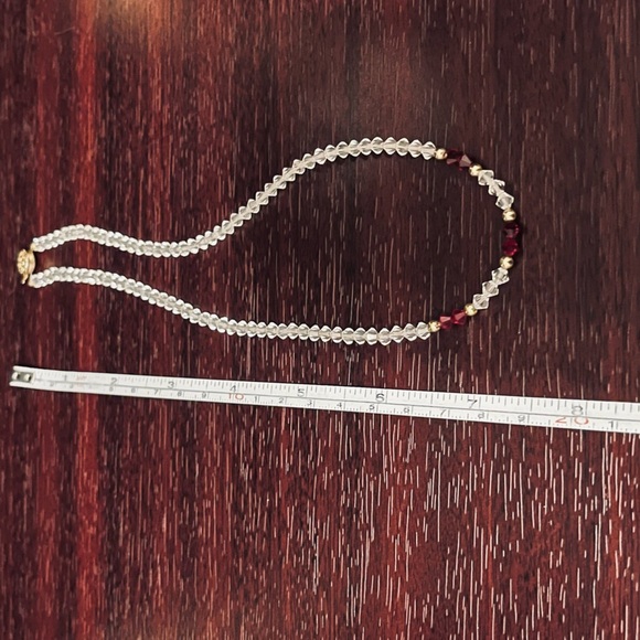 1930’s Glass Crystal Necklace w/ 12K Gold Clasp - Picture 8 of 10